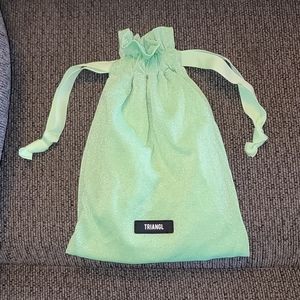 Green sparkle bathing suit travel bag